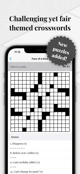 Game screenshot OneDown - Crossword Puzzles mod apk