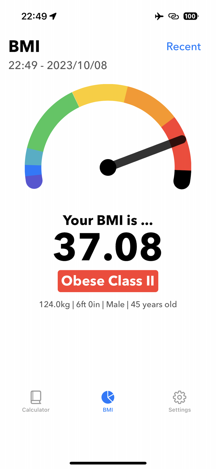 BMI Calculator and Tracker App