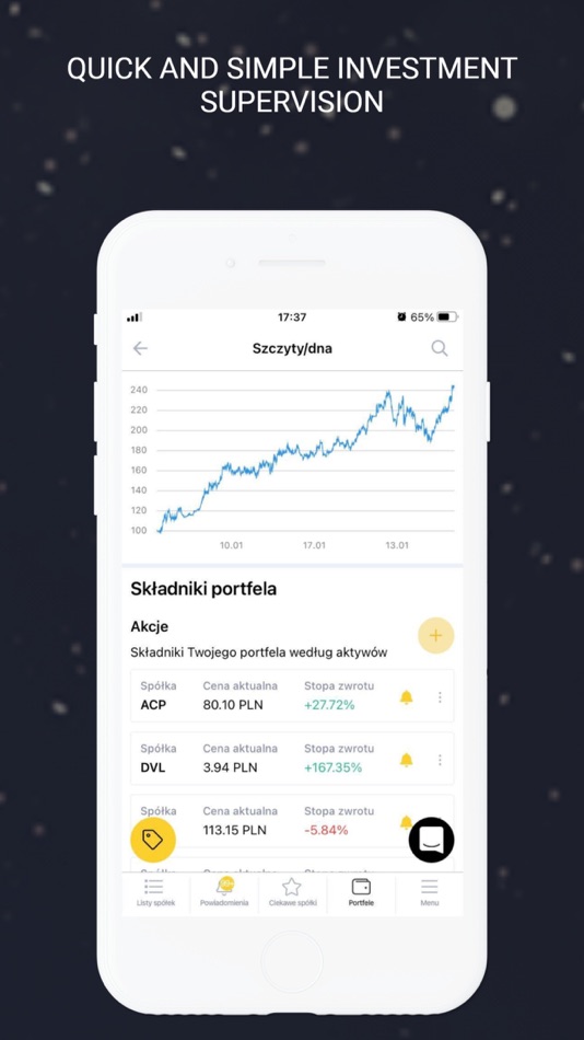 #4. Squaber - stock alerts (iOS) Podle: Investio sp. z o. o.