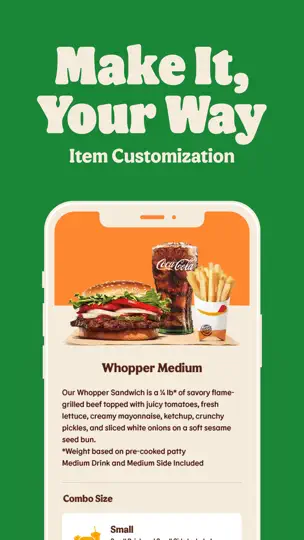 Screenshot von Burger King Nederland auf dem iPhone 2