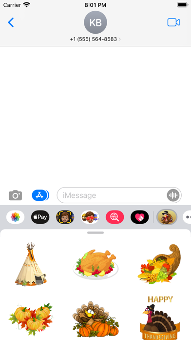 Fun Thanksgiving Stickers Screenshot
