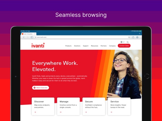 Ivanti Web@Work iPad app afbeelding 1