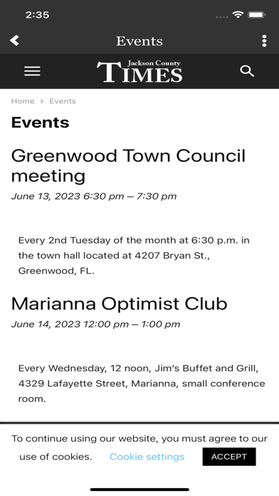 Jackson County Times. Screenshot
