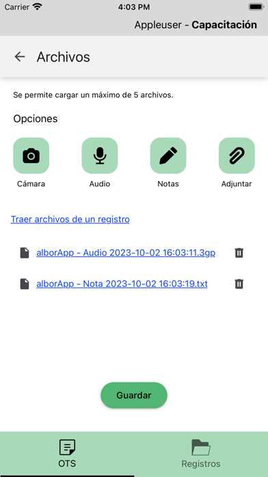 Albor App Cultivos Screenshot