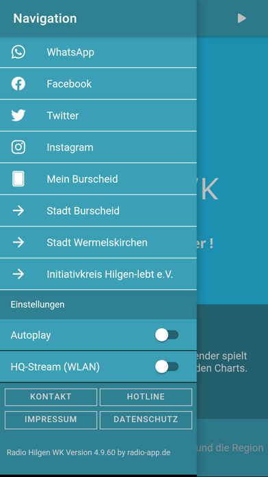 Radio Hilgen / WK - FM 88.6 Screenshot