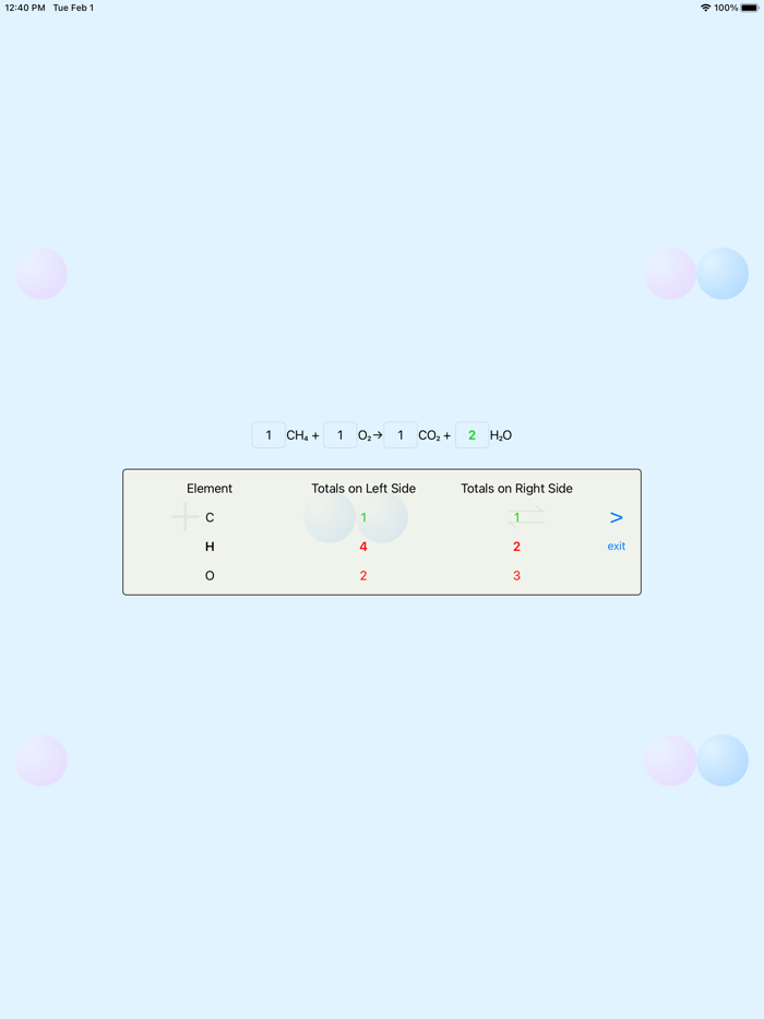 Interactive Equation Balancer