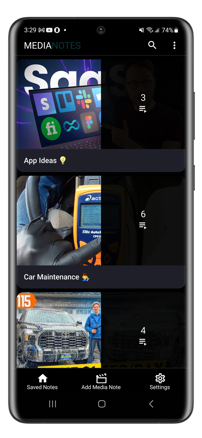 Media Notes Notepad for Media
