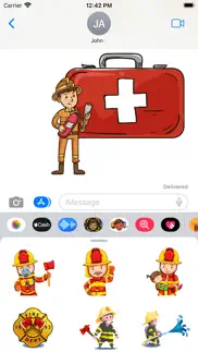 hero firefighter stickers iphone screenshot 2