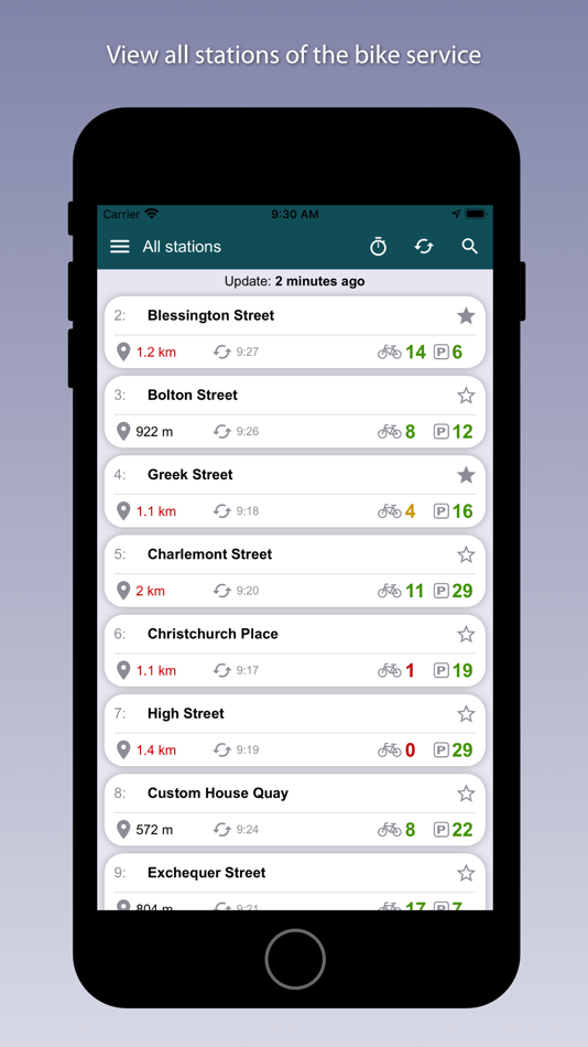 #4. Dublin Bikes App (iOS) 由: Sergi Palomares Redon