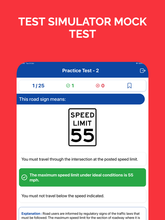 Maryland MD MDOT Permit Test iPad screenshot 2 - Education app