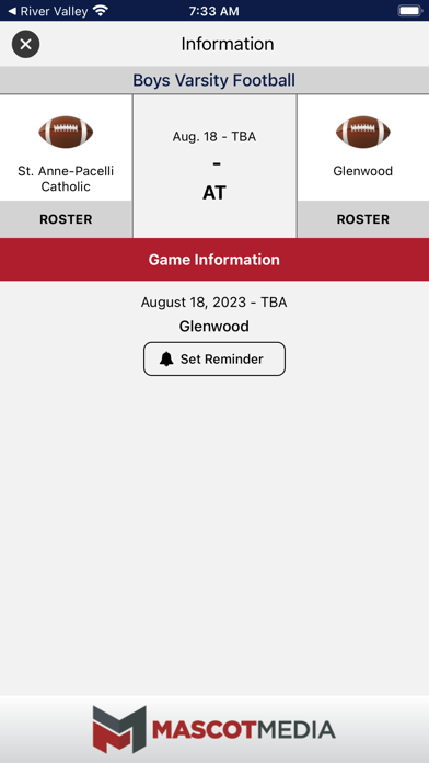 St. Anne-Pacelli Athletics Screenshot