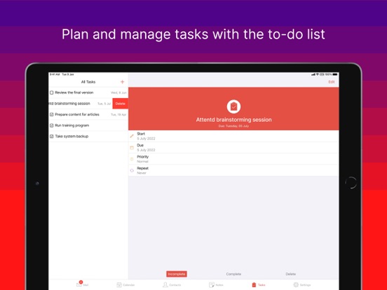 Ivanti Email+ iPad app afbeelding 6