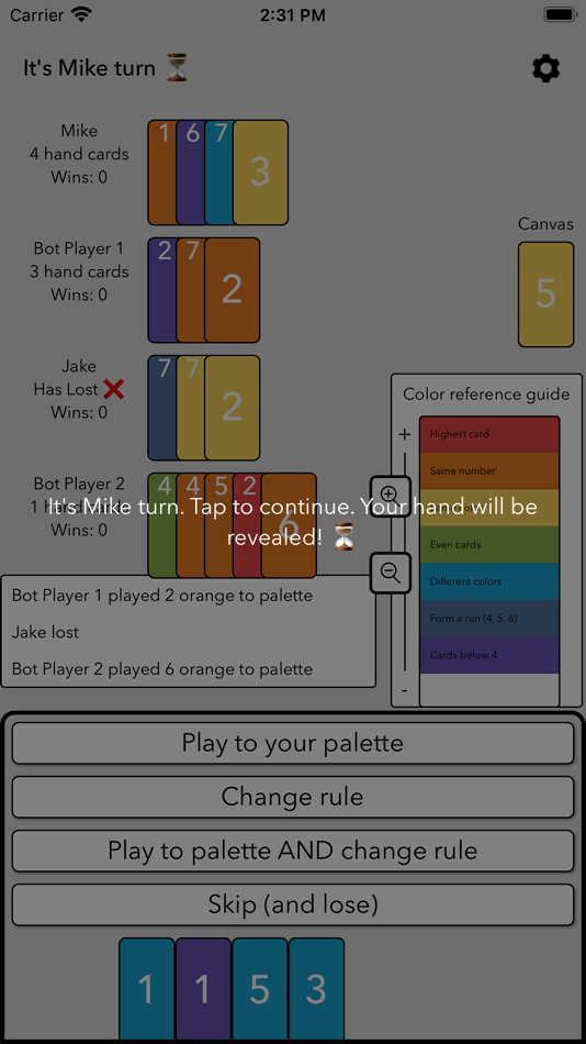 #4. Color7 Card Game (iOS) 由: Innerblooming LLC