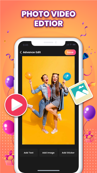 Birthday Photo Video Maker Screenshot