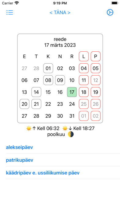 Meie Kalender Screenshot