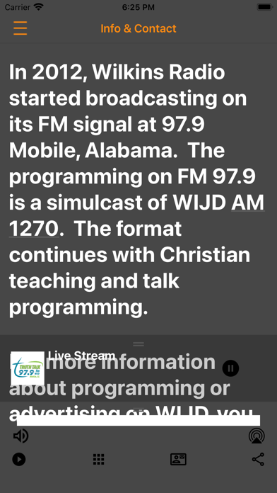 WIJD 97.9 FM Screenshot