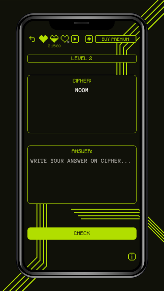 #5. Cipherhack - Puzzle Game (iOS) By: Farid Fakhnavar