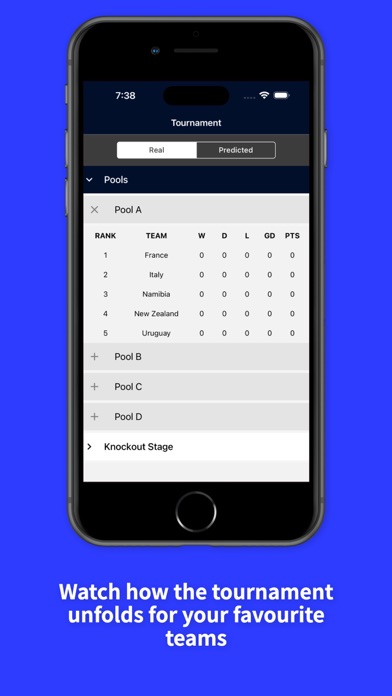 Rugby Cup Predictor Screenshot