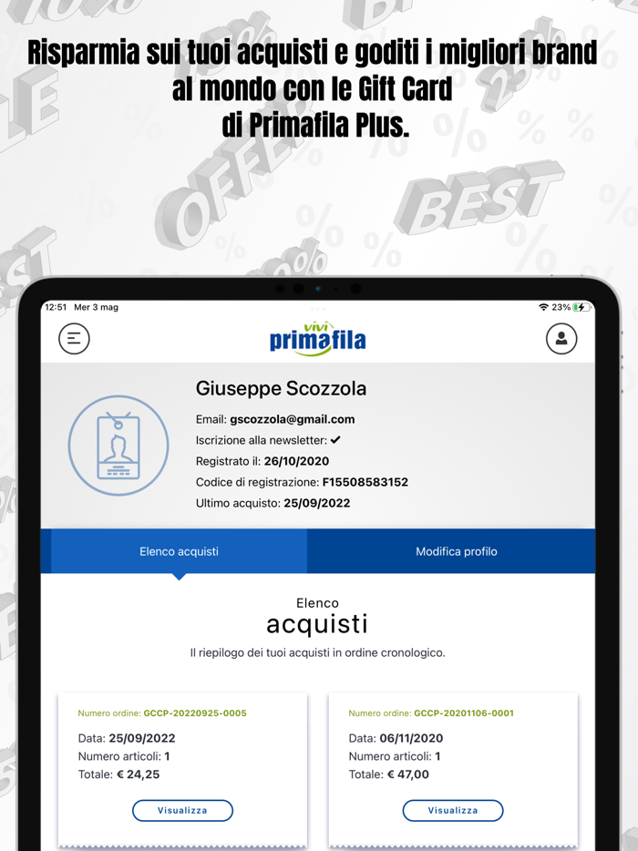 Primafila Gift Card