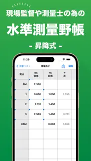 水準測量野帳 昇降式 〜 現場監督のための測量野帳アプリ iphone screenshot 1