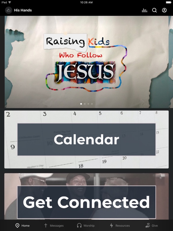 His Hands Church iPad screenshot 1 - Lifestyle app