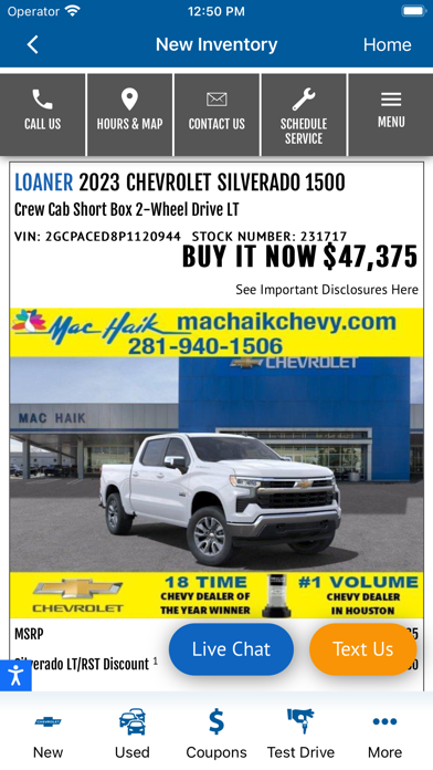 Mac Haik Chevrolet Screenshot
