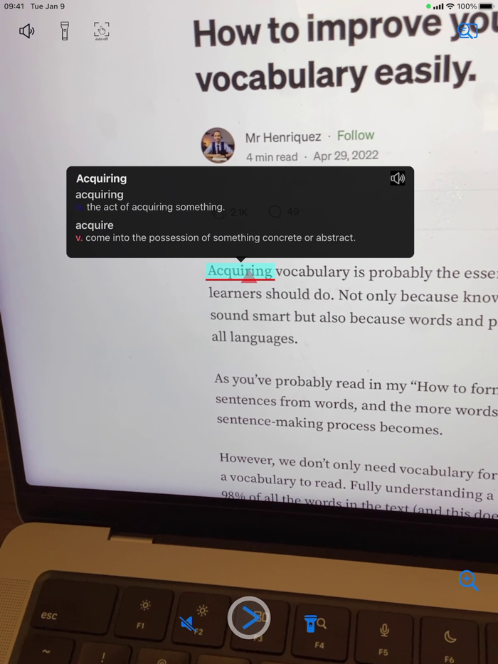 Camera Dictionary with WordNet