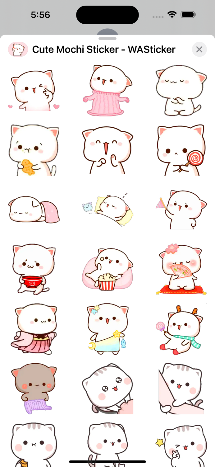 Cute Mochi Sticker - WASticker