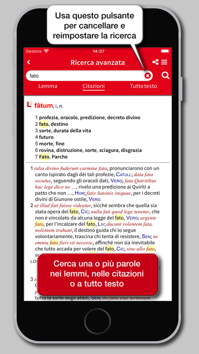 Dizionario Latino Hoepli Screenshot
