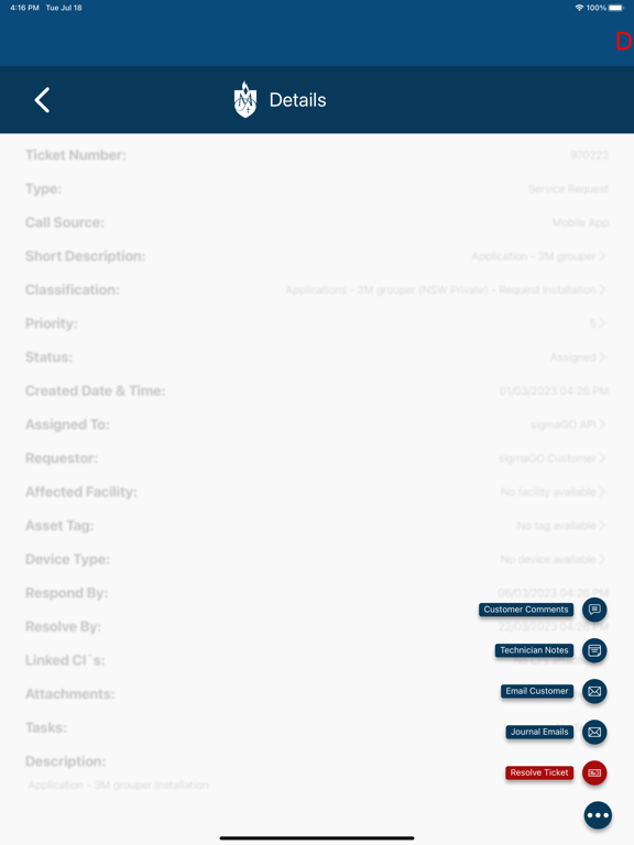 St Vincent Health Technician iPad screenshot