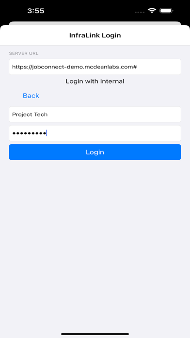 InfraLink Mobile Screenshot