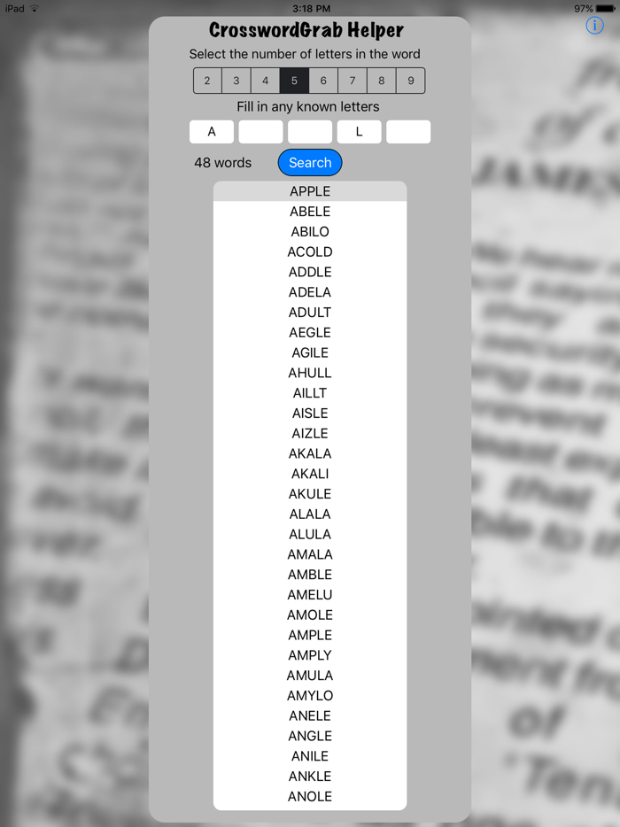 CrosswordGrab Helper