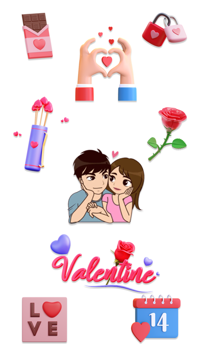 Screenshot #1 pour Valentine Stickers - WASticker