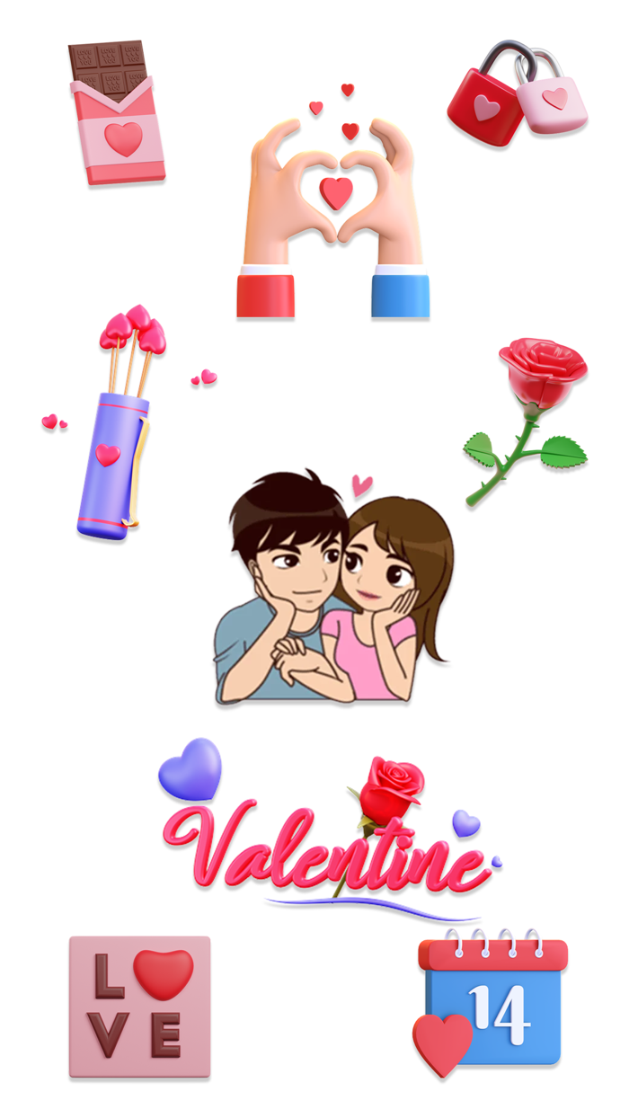 Valentine Stickers - WASticker