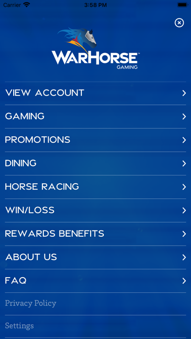 WarHorse Casino Screenshot