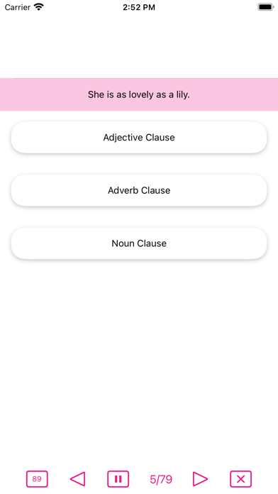 GrammarExpress Clause Analysis Screenshot