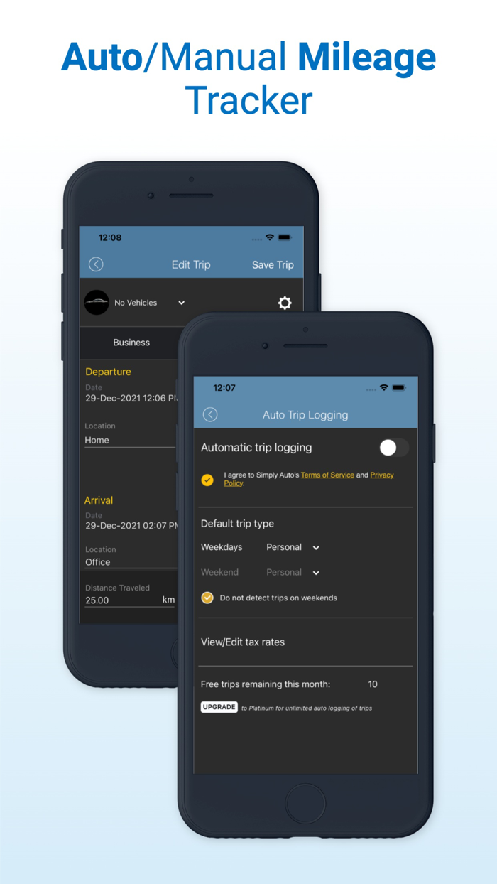 Simply Auto Mileage Tracker