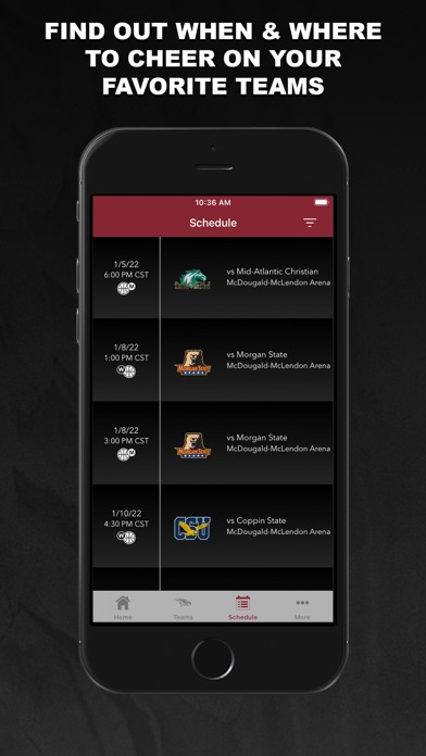 NCCU Eagles Athletics Screenshot