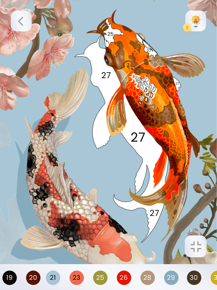 Coloring book Color by number