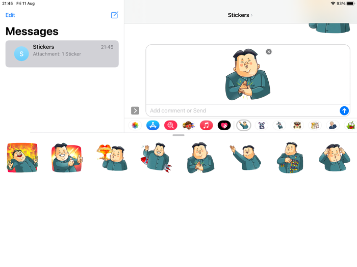 Mr Kim Emoji Funny Stickers