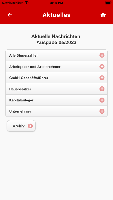 Meine Steuerberater-App Screenshot