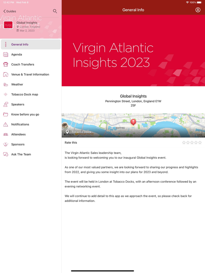 Virgin Atlantic Events