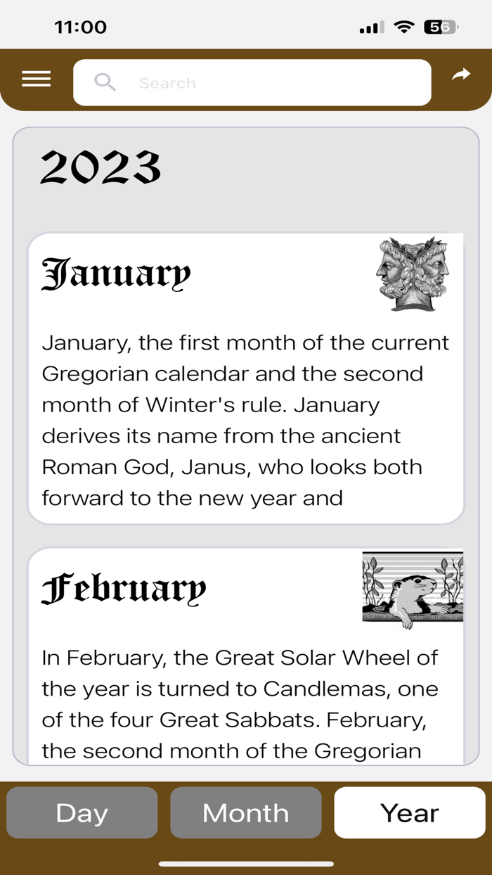Mythology Calendar