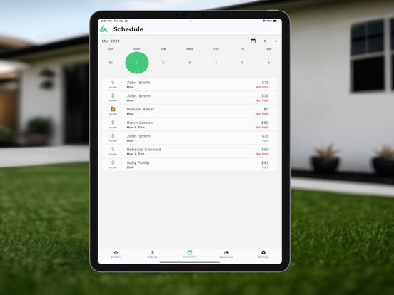 LawnAdmin iPad screenshot 7 - Business app