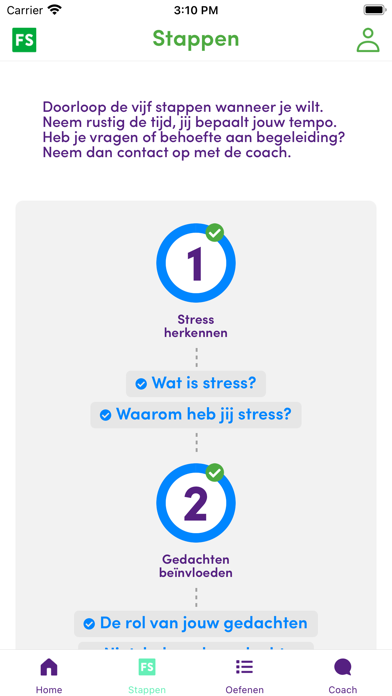 FiveSteps: grip op stress Screenshot
