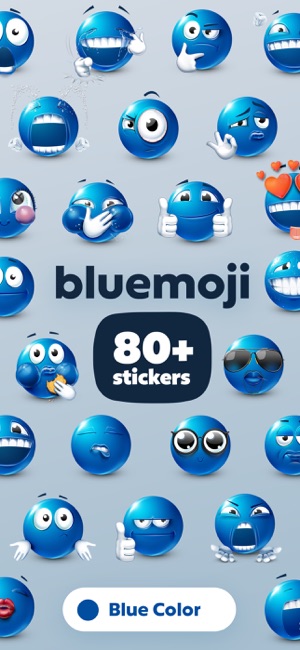 Blue Emoji or Joobi - Free Smiley Download