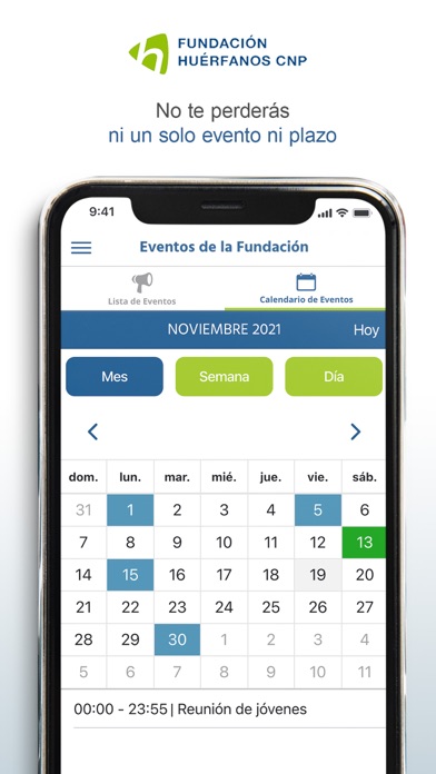 Fundación Huérfanos CNP Screenshot