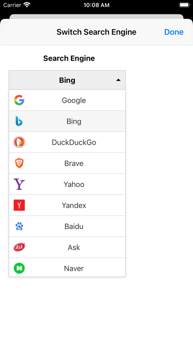 Switch Search Engine in Safari Screenshot