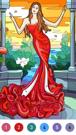 Game screenshot Gown Color - Paint by number apk