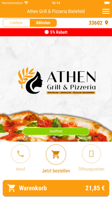 Athen Grill & Pizzeria Screenshot